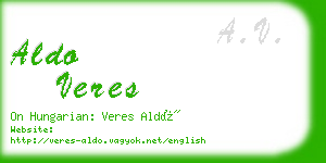 aldo veres business card
